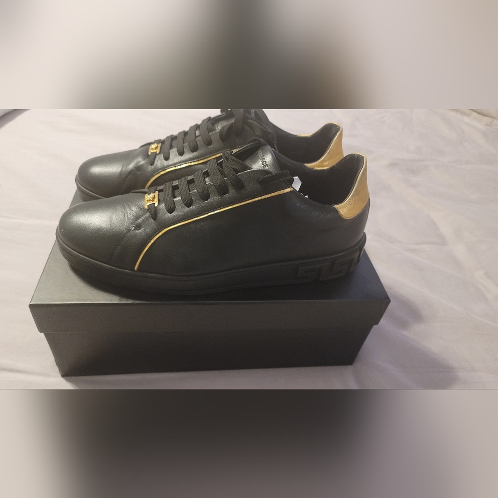 Mens Versace Vitello-Vitello Sneakers